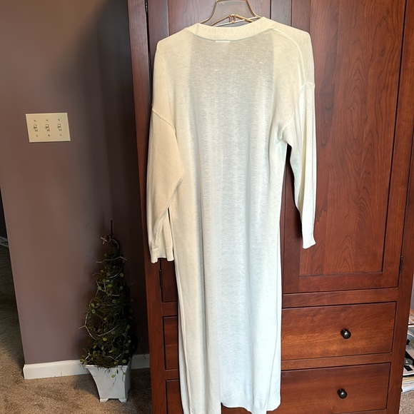 Aware long cream cardigan sweater duster - Picture 3 of 3
